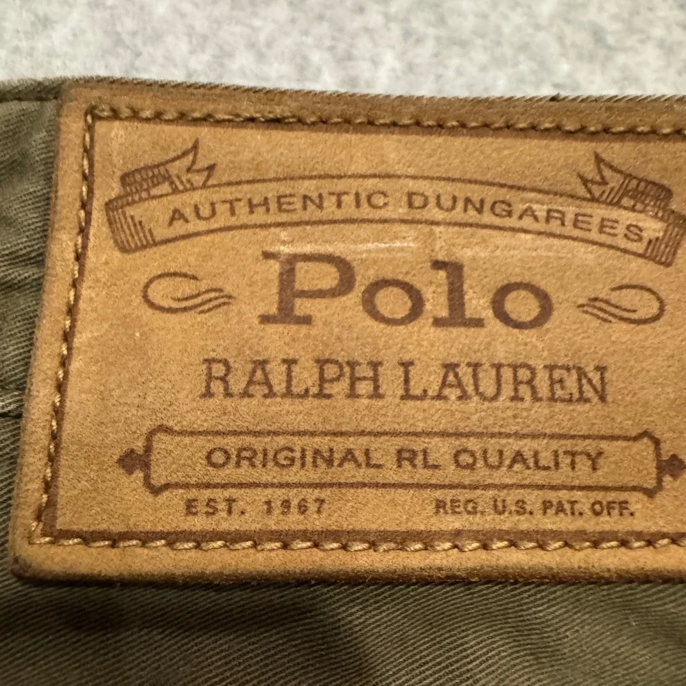Polo Ralph Lauren Authentic Dungarees Mens 36x34 Olive Green Straight Leg Pants